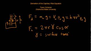 Capillary rise equation [upl. by Onilegna]