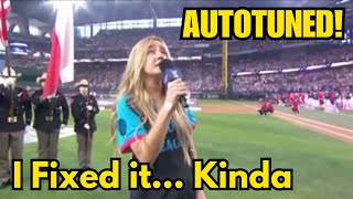 AUTOTUNED Ingrid Andress Sings The National Anthem [upl. by Bryant828]