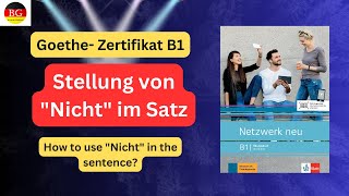 Stellung von nichtquot im Satz  Place of nichtquot in the sentence  B1 Grammar  use of Nicht [upl. by Raquela]