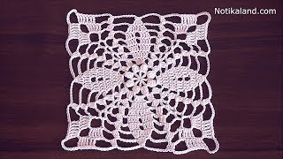 Crochet flower motif tutorial Crochet lace motif patterns free [upl. by Freeborn]