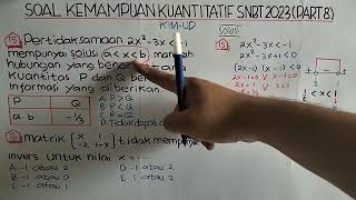 SOAL KEMAMPUAN KUANTITATIF SNBT 2023  PART 8 [upl. by Nozicka]