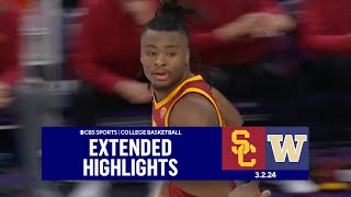 USC at Washington College Basketball Highlights  CBS Sports [upl. by Magnien953]