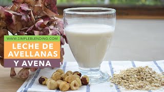 LECHE DE AVELLANAS Y AVENA  Bebida vegetal de avellanas con avena  Leche vegetal casera [upl. by Eednarb880]