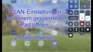 WLAN bei gesperrtem iPad einstellen [upl. by Eitsim]