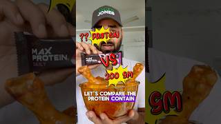 Chicken vs Protein Bar  Protein Comparison diabetes weightloss shorts trendingshorts [upl. by Sumetra]