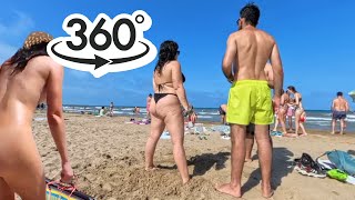 Beach Bogatell Video VR360° Walking Tour  Discover the Best Beaches  02 Jule 2024  57K 60FPS [upl. by Minne]