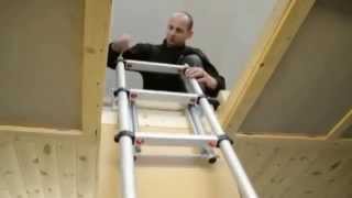 Telescopic loft ladder fitting tutorial [upl. by Jehu]