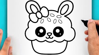 DISEGNI FACILI DI PASQUA COME DISEGNARE UN CONIGLIO DI PASQUA KAWAII VIDEO DI DISEGNI PASQUA [upl. by Hserus]