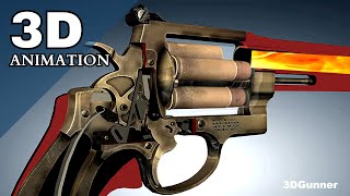 3D Animation How a Revolver works Smith amp Wesson [upl. by Seel]