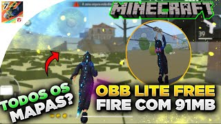 🔴 OBB LITE FREE FIRE COM 91 MB  GRÁFICO DE MINECRAFT ATUALIZADO 2024 [upl. by Warfore]