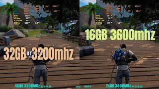 3200MHz 4x8gb vs 3600MHz 2x8gb RAM [upl. by Nwahsat]