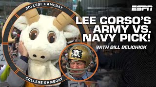 Lee Corsos Army vs Navy headgear pick with Bill Belichick  College GameDay [upl. by Reeve]