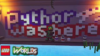 LEGO Worlds LEGO Ninjago Showcase Model 109 Bowling Alley Gym Tuk Tuk and More [upl. by Acillegna514]