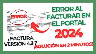 ERROR al FACTURAR  SOLUCIÓN errores al hacer FACTURA  SAT [upl. by Aileve]