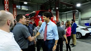 Justin Trudeau on the campaign trail  Day 3 [upl. by Einahpts]