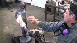 How to Patina a Bronze Sculpture 107 [upl. by Melissa]