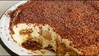 Tiramisu versión argento en simples pasos ¡SIN HUEVO [upl. by Yarazed]