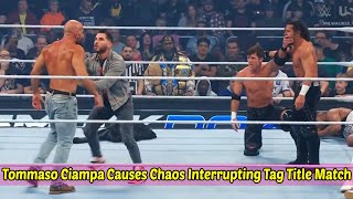 Tommaso Ciampa Causes Chaos Interrupting Tag Title Match During WWE SmackDown [upl. by Eahsan]