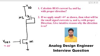 Analog Circuit Design Engineer interviewFind small signal currents with proper directions and WHY [upl. by Cicenia]