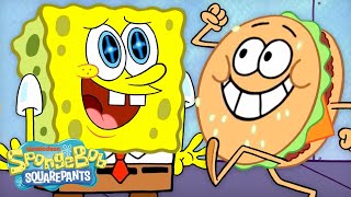 Every Krabby Patty in NEW SpongeBob Episodes 🍔  60 Minute Compilation  SpongeBob [upl. by Arrahs806]