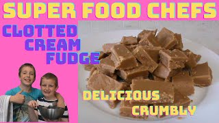 Delicious Clotted Cream Fudge Candy by the Super Food Chefs Family [upl. by Leonard]