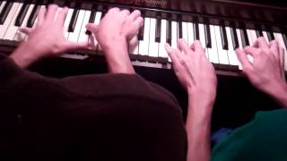 The CanCan Piano Cover Duet by The Master Twins [upl. by Sivlek]