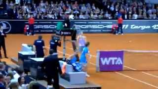 Maria Sharapova vs Ana Ivanovic championship point  Porsche Tennis Grand Prix Stuttgart 2014 [upl. by Anitnatsnoc]