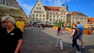 Walking Tallinn old town 4k city Walk tour Estonia [upl. by Tyika206]