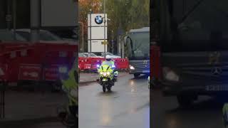 Watford Fans escorted into Luton for derby day police policebikes watford luton [upl. by Alon564]