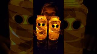 👻 Mason Jar Mummies  Halloween Craft for Kids  Simple Eco Friendly Halloween Craft 🎃 [upl. by Putnam157]