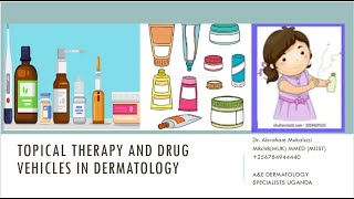 TOPICAL THERAPY AND DRUG VEHICLES IN DERMATOLOGY education video dermatologist dermatology [upl. by Perrins926]