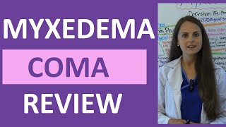 Myxedema Coma Nursing Pathophysiology NCLEX Hypothyroidism [upl. by Riffle]