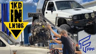 Toyota Hilux LN106 Gets a 1KD FTV Engine Swap [upl. by Ayatan]