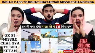 INDIA🇮🇳 TOP 10 MISSILE  Pakistani Reaction  😱😱 [upl. by Montagu]