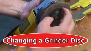 Quick amp Easy Cordless Grinder Disc Change [upl. by Drofla]