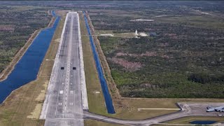 A 3M hypercar going 250 mph crashed on the runway of Kennedy Space Center in Florida [upl. by Aneeras]