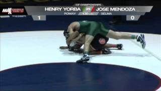 CIF Wrestling  Yorba vs Mendoza  130 lbs [upl. by Caron852]