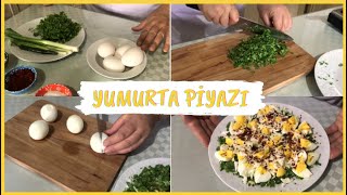 3 DAKİKADA YUMURTA SALATASI  SAHURDA VE KAHVALTILARDA YAPABİLECEĞİNİZ YUMURTA PİYAZI TARİFİ [upl. by Lauri]