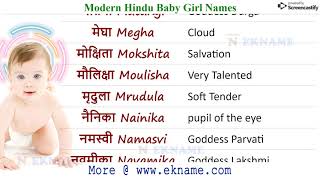 Hindu Girl Names 2019 Modern Baby Girl Names  लड़की के नाम  Unique Girl Names 2019 [upl. by Torbart326]