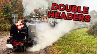 Double Headed Steam Locomotives On The Ravenglass And Eskdale Railway [upl. by Adnirb]