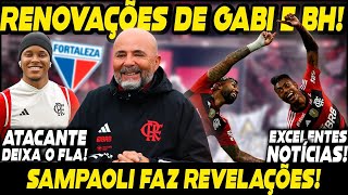 EXCELENTES NOTÍCIAS RENOVAÇÕES DE BRUNO HENRIQUE E GABIGOL SAMPAOLI FAZ REVELAÇÕES ATACANTE SAIU [upl. by Emily]