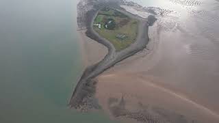 PIEL ISLAND amp WALNEY LIGHTHOUSE FROM ROA ISLAND BARROW IN FURNESS  4K DJI AIR 2S [upl. by Howlyn]