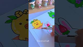 DIY Kawaii Bookmark shorts tonniartandcraft satisfying art youtubeshorts love craft [upl. by Delacourt358]