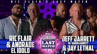 Andrade El Idolo amp Ric Flair vs Jay Lethal amp Jeff Jarrett highlights  JCP Ric Flairs Last Match [upl. by Hars]