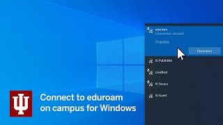 Connect to eduroam on campus for Windows [upl. by Bullock19]