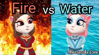 Fire vs Water  Talking Angela 2 Gameplay  Compilation  Cheesecake Zone [upl. by Mac]