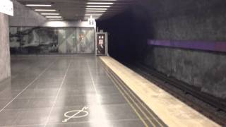 Tunnelbana  Stockholm subway C6H  baksurf  backsurfing  Bergshamra [upl. by Malim]