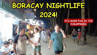 Boracay Nightlife 2024  Station 2 Walkthrough nightlife walkthrough beautiful philippines [upl. by Dhiman]