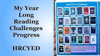 My Year Long Reading Challenges Progress  HRCYED [upl. by Alorac]