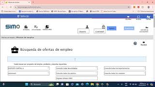 Búsqueda de ofertas laborales en SIMO [upl. by Teresina]